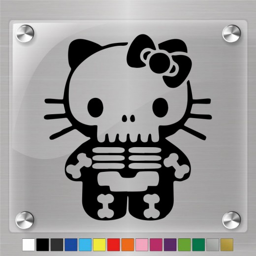 Hello Kitty X-Ray Skeleton Decal
